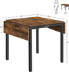 VASAGLE Folding Dining Table Drop Leaf Extendable Brown