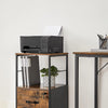 VASAGLE Filing Cabinet with 2 Drawers Rustic Brown and Black