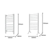 Pronti Heated Towel Rack Electric Bathroom Towel Rails Warmer Ev-160- Silver
