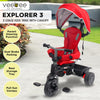 Veebee Explorer 3-stage Kids Trike With Canopy - Red