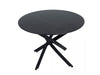 Round Marble-Effect Table &#8211; Black