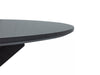 Round Marble-Effect Table &#8211; Black