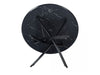 Round Marble-Effect Table &#8211; Black