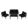 Outdoor 5 Piece Charcoal Grey Couch Set