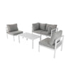 Outdoor 5 Piece White Couch Set