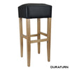 Apollo Stool - Trojan Oak - Black Vinyl