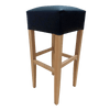 Apollo Stool - Trojan Oak - Black Vinyl