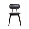 Felix Chair - Black Vinyl Seat - Chocolate - Black Frame