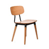 Felix Chair - Ply Seat - Lancaster Oak - Black Frame