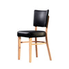 Memphis Chair - Black Dolaro Vinyl Seat and Backrest - Wenge H Frame