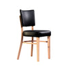 Memphis Chair - Black Dolaro Vinyl Seat and Backrest - Wenge H Frame