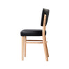 Memphis Chair - Black Dolaro Vinyl Seat and Backrest - Wenge H Frame