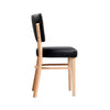 Memphis Chair - Black Dolaro Vinyl Seat and Backrest - Wenge H Frame