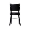 Memphis Chair - Black Dolaro Vinyl Seat and Backrest - Wenge H Frame