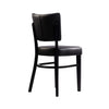 Memphis Chair - Black Dolaro Vinyl Seat and Backrest - Wenge H Frame