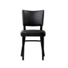 Memphis Chair - Black Dolaro Vinyl Seat and Backrest - Wenge H Frame