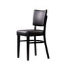 Memphis Chair - Black Dolaro Vinyl Seat and Backrest - Wenge H Frame