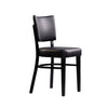 Memphis Chair - Black Dolaro Vinyl Seat and Backrest - Wenge H Frame