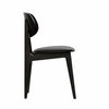 Ban Chair - Black Dolaro Vinyl Seat - Wenge H Frame