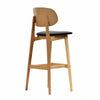 Ban Barstool - Black Dolaro Vinyl Seat - Trojan Oak Frame