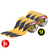 Handy Hardware 12PCE Hazard Tape High Visibility & Grip Waterproof 5m x 50mm