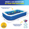 Bestway Inflatable Kids Pool 3D Undersea Adventure 3D Goggles Included 778L