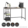 Home Master Office Desk &amp; Storage Shelves 2 Tier Stylish Modern Design 77cm
