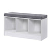 Home Master Storage/Shoe Bench With Padded Cushion Seating 90cm