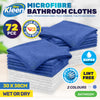 Xtra Kleen 72PCE Microfibre Bathroom Cloths Lint Free Absorbent 30 x 38cm