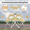 Home Master Foldable Dining Table &amp; Chairs Indoor/Outdoor Sturdy 74 x 80cm