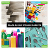 Home Master 50PCE Storage Baskets Stackable Multipurpose Space Saving Bulk 18cm