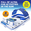Bestway 3.73 x 2.64m Inflatable 6 Person Island Mesh Bottom Built-In Cooler