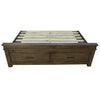Lily Bed Frame King Size Timber Mattress Base With Storage Drawers - Rustic Grey