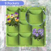 9 Pockets Wall Hanging Planter Planting Grow Bag Vertical Garden Vegetable Flower Green