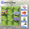 9 Pockets Wall Hanging Planter Planting Grow Bag Vertical Garden Vegetable Flower Green