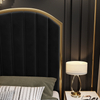 Elegant Luxury King Size Velvet Fabric Storage Bedframe Golden Trim-Black