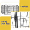 Heavy Duty Comfortable Pet Dog Game Fence Foldable 6 Panel Metal Dog Fence Black