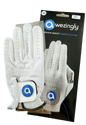 Premium Quality Cabretta Leather Golf Glove for Men - White (M)