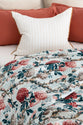 Kantha Quilt Indian Quilt Block Print Quilt Bedspread Bohemian Boho Cotton Throw Quilt Handmade Blanket Doona King Size