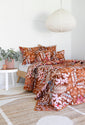 Floral Cotton Quilt Throw Bedspread Block Print Quilt Indian Quilt Comforter Duvet Cover Quilt Gift - Rust cherry monkey