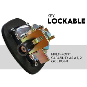 Black Whale Tail T Handle Lock Latch/Compression Lock Trailer Ute Toolbox