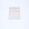 10 Pack of White Card Chocolate Sweet Soap Product Reatail Gift Box - 6 Bay Compartments - Clear Slide On Lid - 12x8x3cm