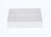 10 Pack of White Card Box - Clear Slide On Lid - 30 x 20 x 8cm -  Large Beauty Product Gift Giving Hamper Tray Merch Fashion Cake Sweets Xmas