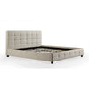 King PU Leather Deluxe Bed Frame White