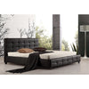 King PU Leather Deluxe Bed Frame Black