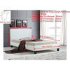 King Single PU Leather Bed Frame White