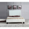 King Single PU Leather Bed Frame White