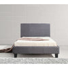 King Single Linen Fabric Bed Frame Grey