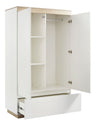 Aiden Industrial Contemporary White Oak Wardrobe