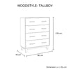 Woodstyle 4- drawer Tallboy